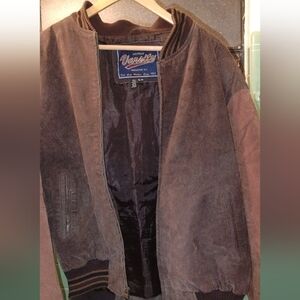 Varsity Dark Brown Bomber Jacket